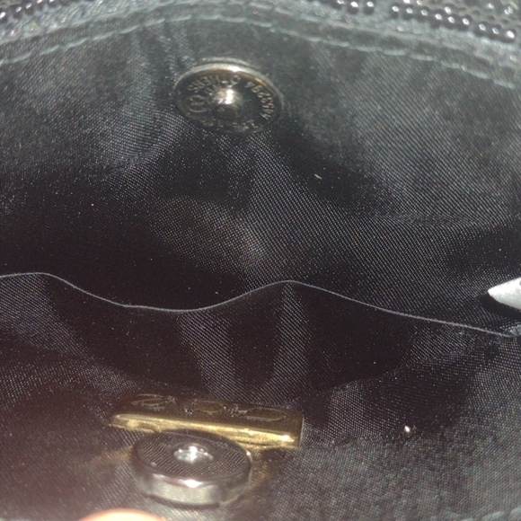 Vintage Cache evening purse black beaded small - Picture 9 of 10